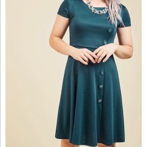 ModCloth At Home Entertainer A Line Dress in Teal